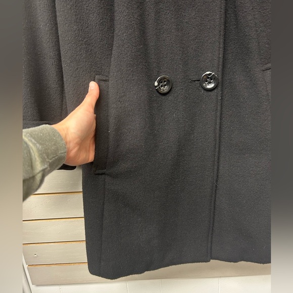 Relativity Classic Black Pea Coat - Picture 3 of 6